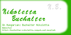 nikoletta buchalter business card